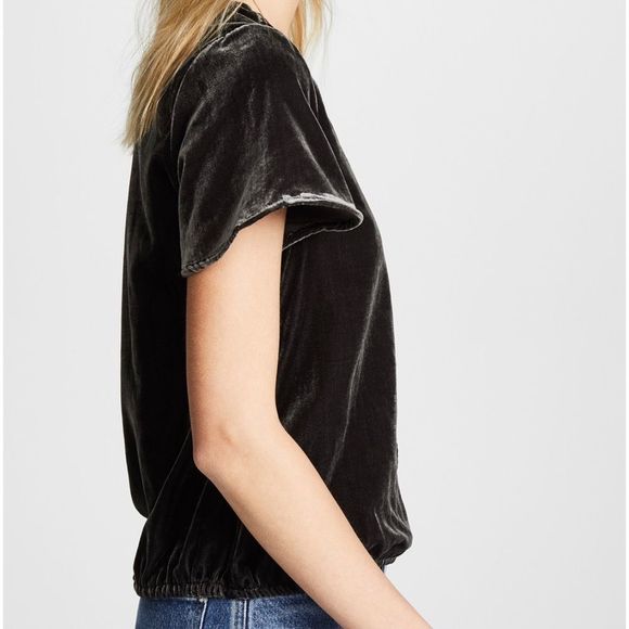 Splendid Surplice Velvet Shirt - Picture 2 of 5